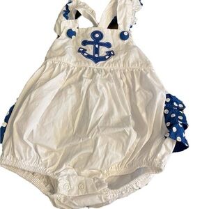 Stelly belly 12 month  anchor ruffle bubble